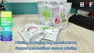 Pe Plastic Moisture Proof Custom Printed Standup Pouch Ziplock Plastic Bag with Logo UV Seed Packaging Mylarbag Agricultural