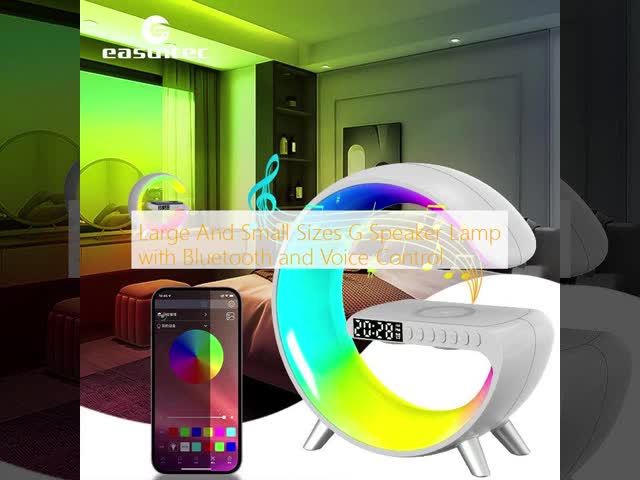 Large And Small Sizes G Speaker Lamp with Bluetooth and Voice Control