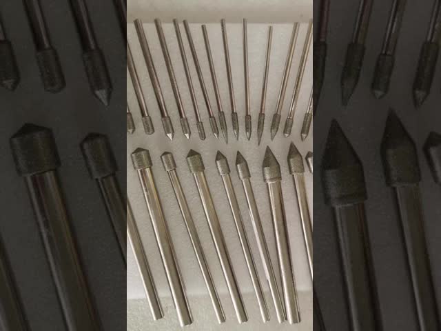 Custom-Made 12*10*10*120mm  45°-120° D126 Electroplated Grinding Bits For Cemented Carbide