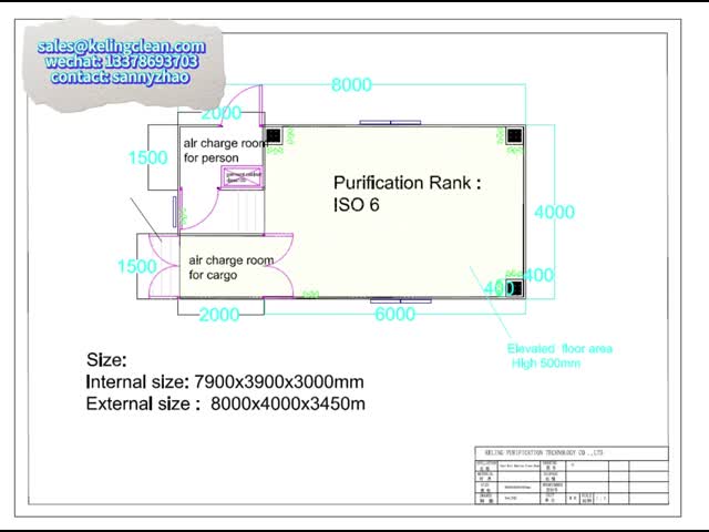 ISO 6 Laminar Flow Booth Cleanroom Equipment for Contamination Control and Particle Free Environment