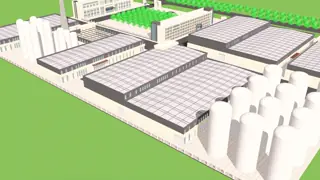 Large prefabricated steel structure office building