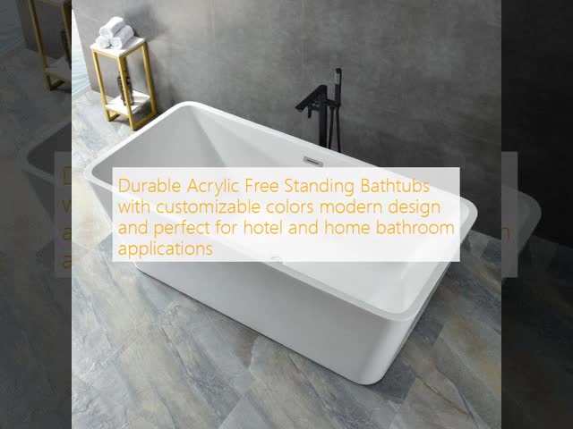 Durable Acrylic Free Standing Bathtub with Customizable Colors and Modern Design for Hotel and Home Bathrooms