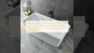 Durable Acrylic Free Standing Bathtub with Customizable Colors and Modern Design for Hotel and Home Bathrooms