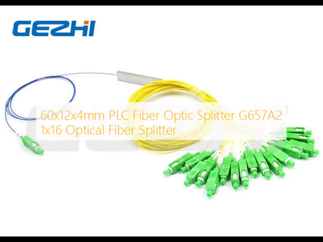 60x12x4mm PLC Fiber Optic Splitter G657A2 1x16 Optical Fiber Splitter