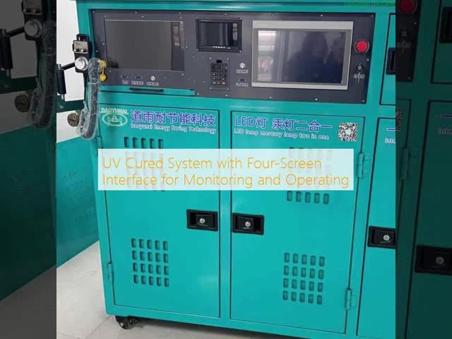 UV Cured System with Four-Screen Interface for Monitoring and Operating