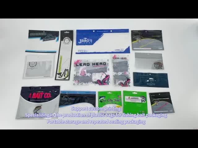 Customized Size Durable Clear Recycling Storage Bag Organizers Soft Plastic Baits Lures Fishing Accessories Agriculture