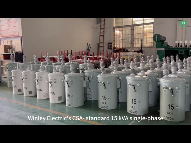 15kva Pole Mounted Transformer 13.8kv To 120v Oil Immersed Power Transformer CSA C2.2-06 Standard cUL Certified