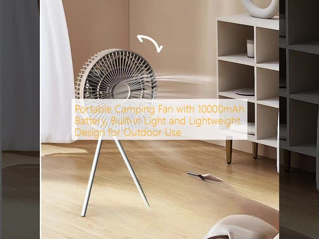 3 In 1 Multifunctional Portable Camping Fan 10000mAh Lightweight Design For Outdoor