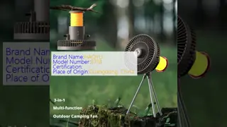 3 In 1 Multifunctional Portable Camping Fan 10000mAh Lightweight Design For Outdoor