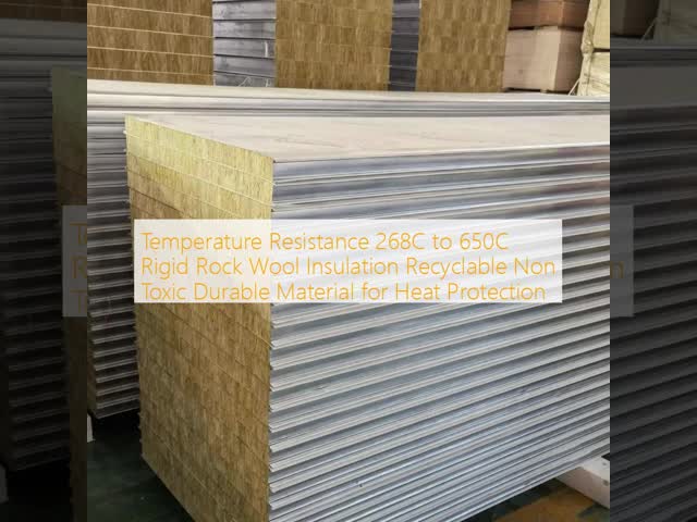 Rigid Rockwool Board with Temperature Resistance -268℃ to 650℃, Thermal Conductivity 0.035-0.045 W/m·K, and Non-combustible Class A1 Fire Resistance