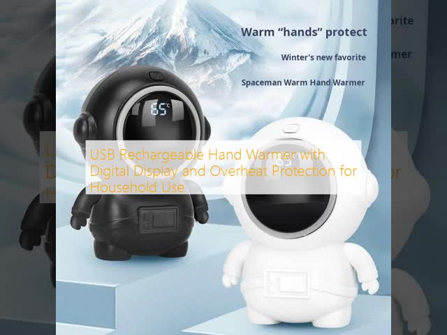 USB Rechargeable Hand Warmer with Digital Display and Overheat Protection for Household Use
