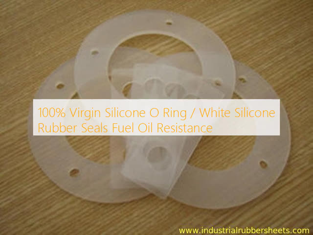 100% Virgin Silicone O Ring / White Silicone Rubber Seals Fuel Oil Resistance