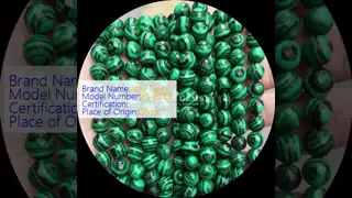 Synthetic Malachite Beads Strand Perfect for Round Cut Bracelets in Various Colors