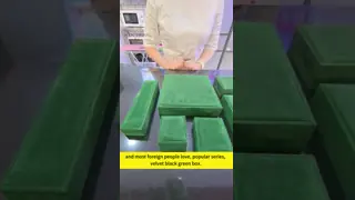 hign quality velvet Jewellery Box handmade square Dark green Velvet Jewelry Box for Necklace Bracelet Ring