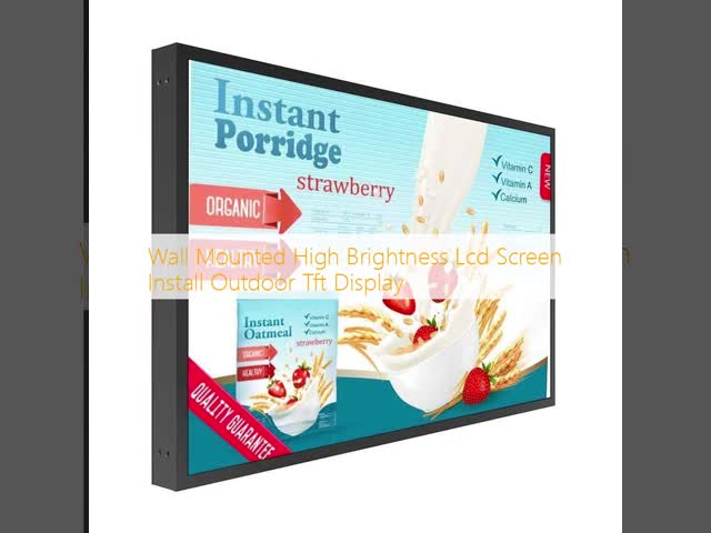 Wall Mounted High Brightness Lcd Screen Install Outdoor Tft Display