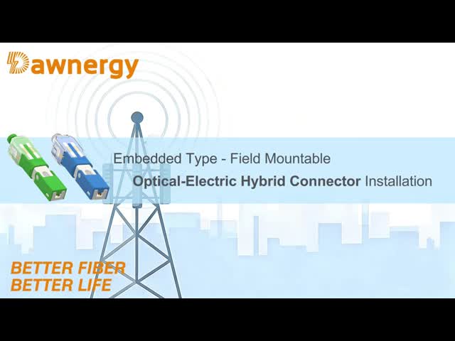 Embedded Type - Field Mountable Optical-Electric Hybrid Connector