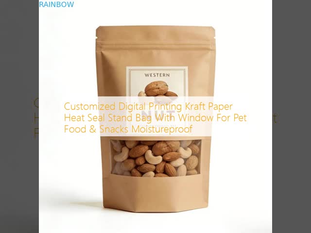 Biodegradable Food Grade Snack Packaging Heat Seal Aluminum Foil Zipper Bag For Nuts Tea Coffee Pet Food