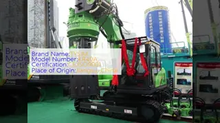 Small Rotary Piling Rig For 10m Depth 1000mm Diameter Drilling Foundation Drilling Equipment Yellow and black or Green