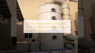 500mm Smoke Extraction System, Fume Scrubber System For Hot Dip Galvanized Line