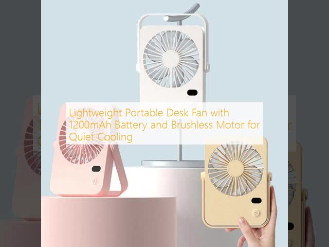 Misting Lightweight Portable Table Fan 1200mAh Battery Brushless Motor For Quiet Cooling