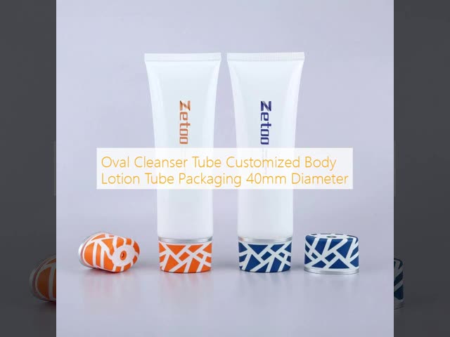 Oval Cleanser Tube Customized Body Lotion Tube Packaging 40mm Diameter