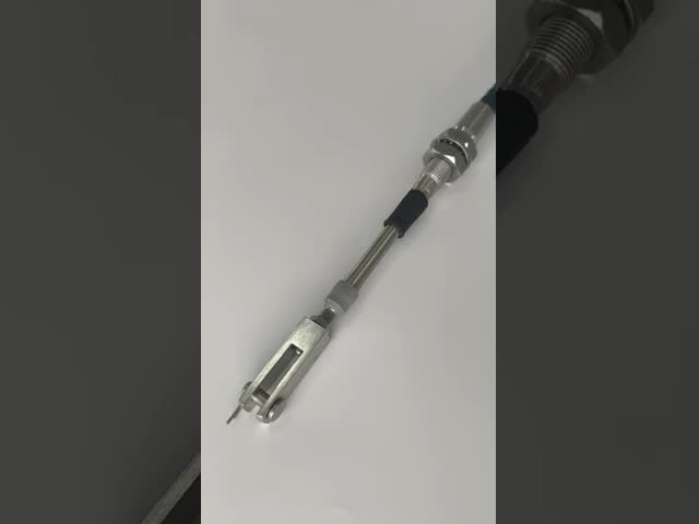 Heavy Duty Push-Pull Control Cable Assembly With Threaded End And U Fork