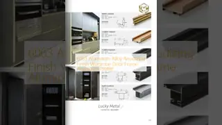 6063 Aluminum Alloy Powder Coated Customized Color Wardrobe Door Frame Aluminum Profile