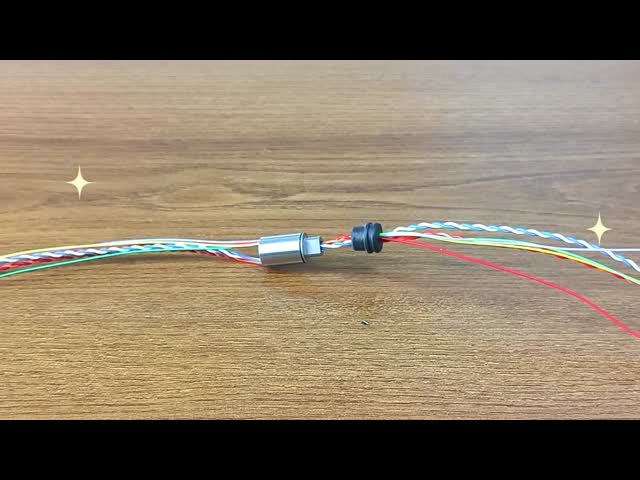 Stainless Steel Signal Slip Ring with 10mm Outer Diameter, 8 Signal Channels, and Gold-Gold Contacts for Precision Instruments