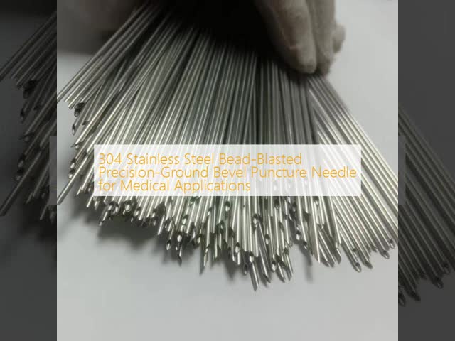304 Stainless Steel Bead-Blasted Precision-Ground Bevel Puncture Needle for Medical Applications