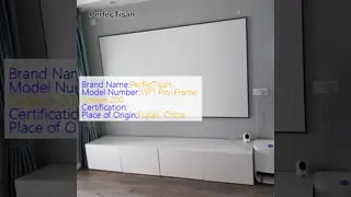 Large Size Fixed Frame Screen White / Gray 200 Inch Projection Screen For Long Throw