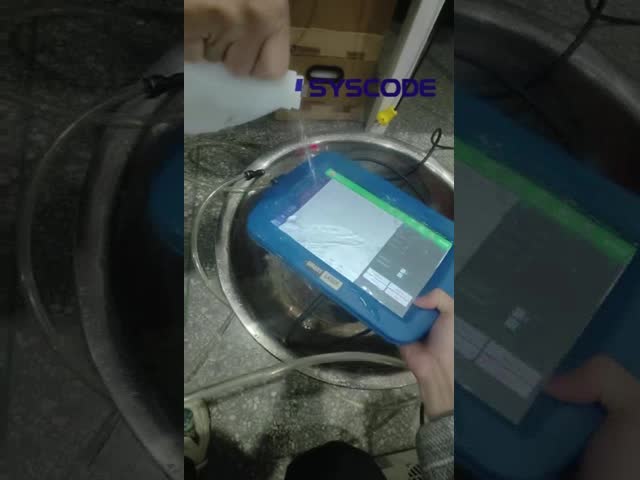 Automated CO2 Laser System - Production line integration. PLC compatible, 360° rotatable head for irregular products.