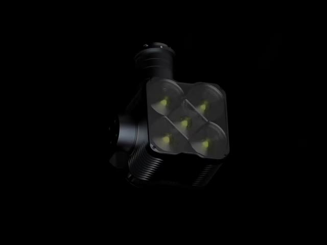 T90 V2 Color Zoom Light with RGBW 4-Color and 9°/16° Zoom for DJI Matrice 350 Payload Featuring 3-Axis Gimbal