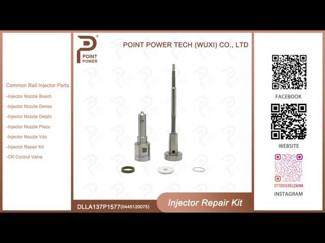 0445120075 Injector Repair Kit Include Nozzle DLLA137P1577 And Valve F00RJ01278