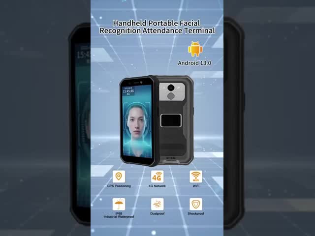 5.5 Inch Touch Screen 、 0.3s Fast  Face Recognition Time Attendance Terminal - 5000 Face Capacity for Mobile Attendance