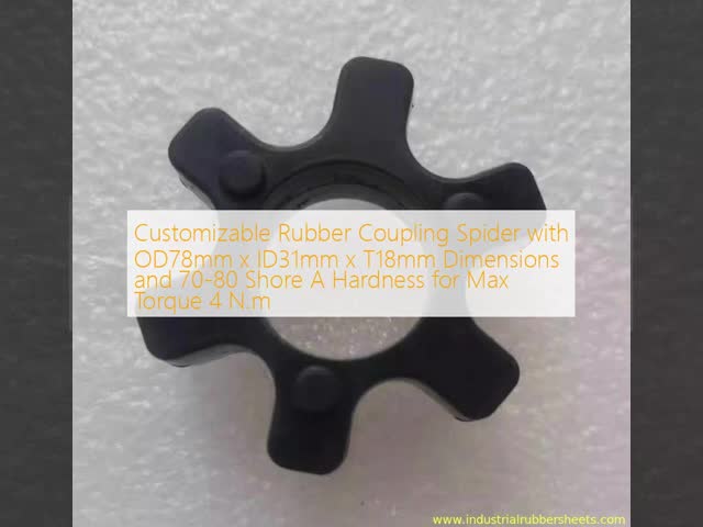 Customizable Rubber Coupling Spider with OD78mm x ID31mm x T18mm Dimensions for High Durability and Excellent Chemical Resistance