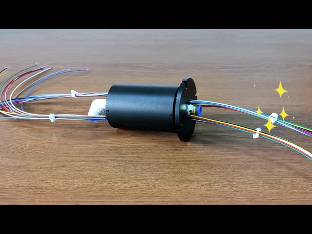 24-Channel 5A Pneumatic Slip Ring with Direct-Flow Air Channel and 250 RPM Speed for Industrial Automation