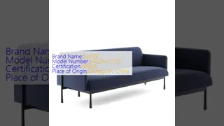 Soft Fabric Modern Office Sofa Three Seater Couch RAL Color With Sturdy Metal Legs