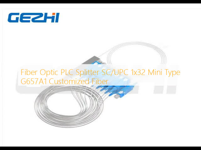 Fiber Optic PLC Splitter SC/UPC 1x32 Mini Type G657A1 Customized Fiber