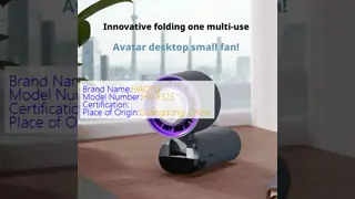 Foldable Electric Bladeless Handheld Fan 100 Gear Infraspeed Turbo Technology LED Display