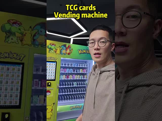 Big Capacity Pokemon TCG Vending Machine with Customized Stickers and Elevator
