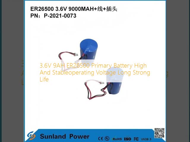 3.6V 9AH ER26500 Primary Battery High And Stableoperating Voltage Long Strong Life