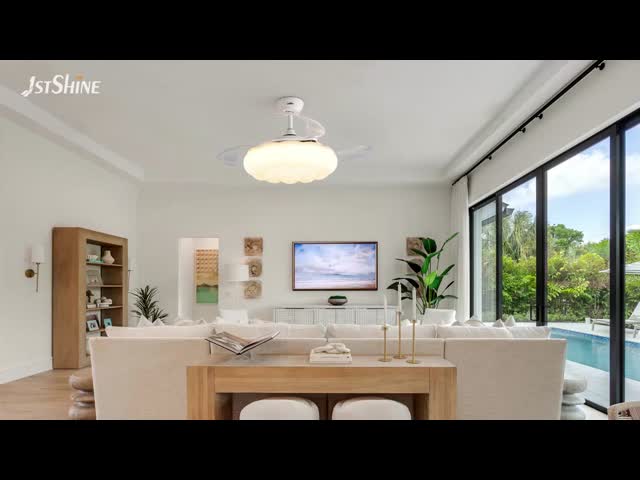 42-Inch Modern Ceiling Fan Light Foldable Blades Dimmable LED Light