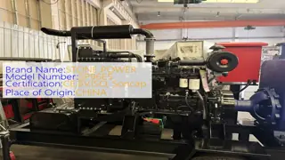 Pump set Engine model 6B5.9-P130 with radiator universal coupling water pump steel base frame with 200L integrated base fuel tank