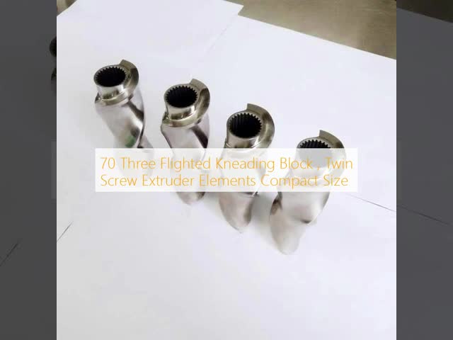 70 Three Flighted Kneading Block , Twin Screw Extruder Elements Compact Size