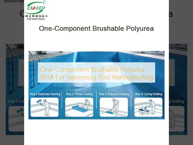 One-Component Brushable Polyurea 901A For Swimming Pool Waterproofing