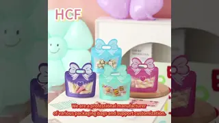 Food Industrial Printed Holographic PET Plastic Bag Stand-Up Ziplock Tear Notch Pouch Die-Cut Shaped Candy Beef Jerky Snack Packaging Mylar Bags