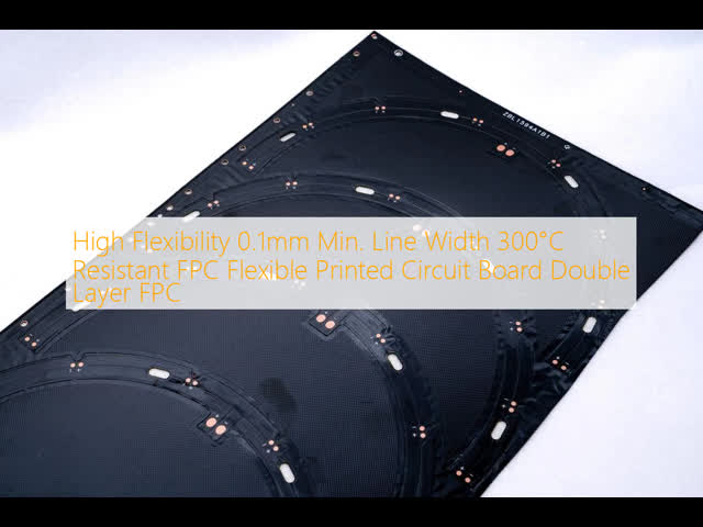High Flexibility 0.1mm Min. Line Width 300°C Resistant FPC Flexible Printed Circuit Board Double Layer FPC