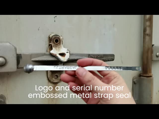 216 mm Fixed Length Self-locking Metal Clip Strap Seal with Markable Area 150*8 mm