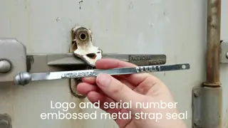 216 mm Fixed Length Self-locking Metal Clip Strap Seal with Markable Area 150*8 mm