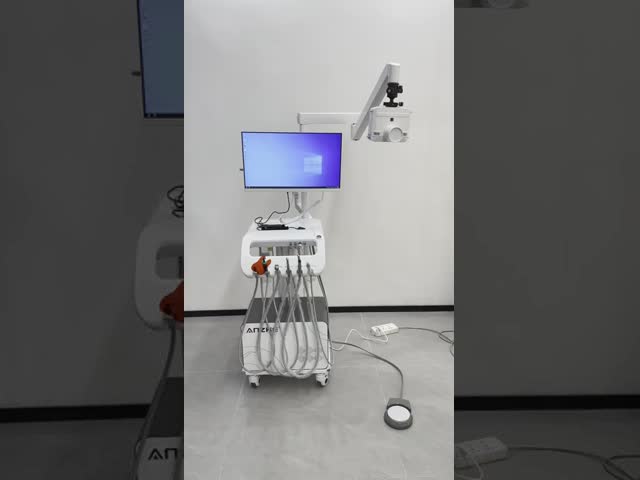 Factory Direct Veterinary Pet Dental Mobile Trolley with X-Ray Unit Portable Vet Dental Treatment Cart OEM Dental Trolley
